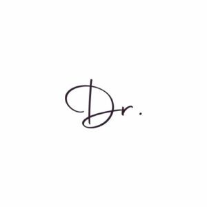"Dr." in signature format