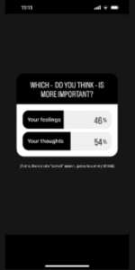 Screenshot of social media poll